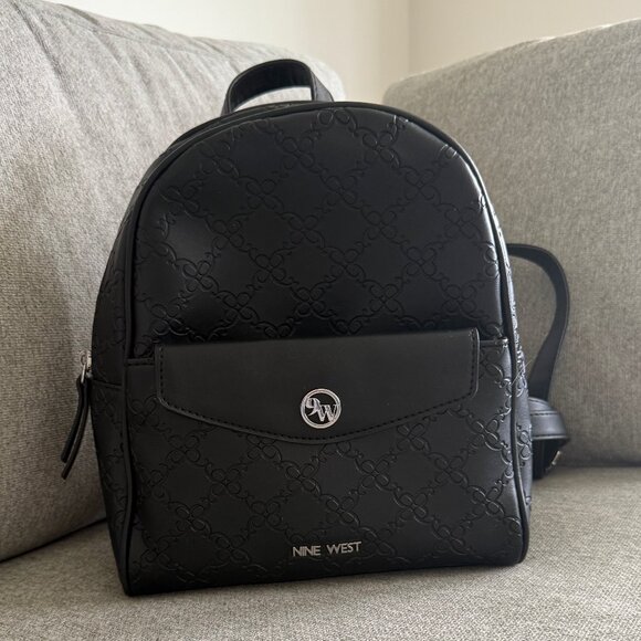 Nine West Logo Embossed Mini Backpack Purse - Picture 1 of 5